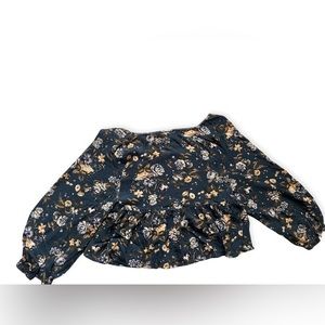 American eagle blouse, dark greenish blue, size small, used